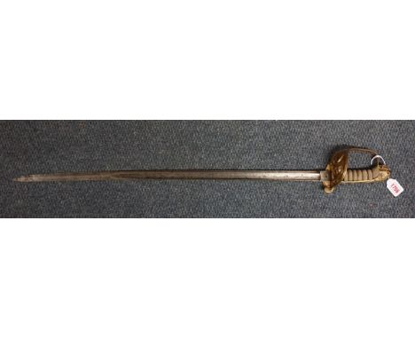 A Victorian 1827 pattern Naval officer's sword, having 77cm blade, no scabbard.IN HOUSE SHIPPING IS NOT AVAILABLE ON THIS ITE