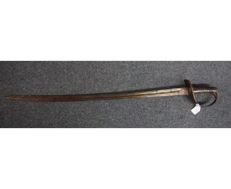 A Victorian 1885 pattern cavalry trooper's sword, inscribed to blade 'W D', no scabbard. IN HOUSE SHIPPING IS NOT AVAILABLE O