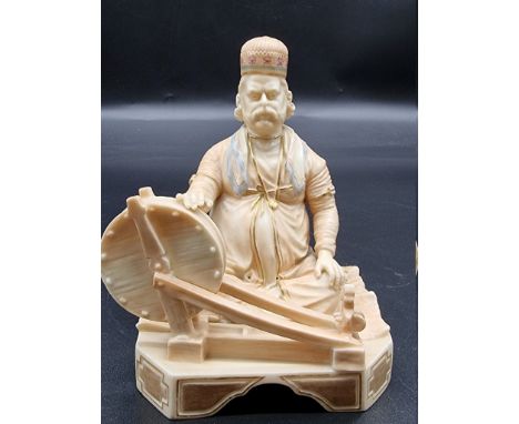 A rare Royal Worcester figure of 'Shaban' from the Indian Craftsmen series, circa 1888, by James Hadley, model no. 1203, 15.5