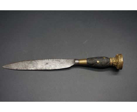 A small Scottish skean dhu, by Mappin & Co, Sheffield, having 10.5cm blade.IF REQUESTING IN-HOUSE SHIPPING FOR THIS LOT PLEAS