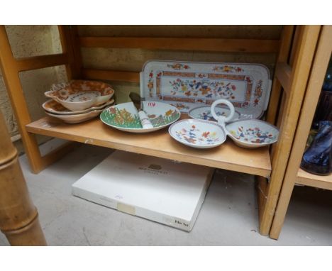 A Rosenthal Studio-Line plate, 22.5cm diameter; together with a small quantity of Limoges porcelain; and three 19th century C