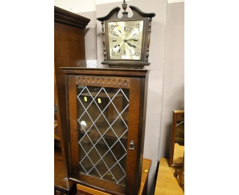 A MODERN PRESIDENT WALL CLOCK  A SMALL MAHOGANY CABINET AND A SMALL CORNER CABINET (3)