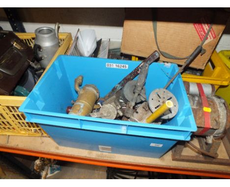 FOUR BOXES OF VARIOUS TOOLS, PARTS, KEYS, ETC