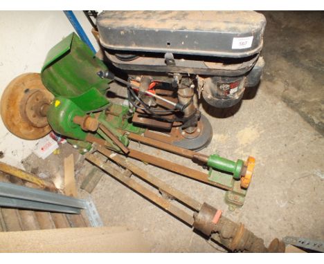 VINTAGE GRUNDEL AND PATRICK MACHINERY PLUS A PILLAR DRILL, ALL A/F (3)
