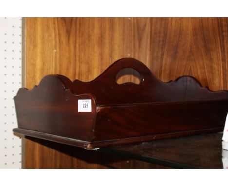 A MAHOGANY DOUBLE TROUGH CARRIER 