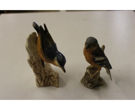 Two Goebel model birds 'Nut Hatch' and 'Buchfink'