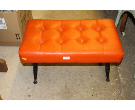 An Art Deco style button down stool