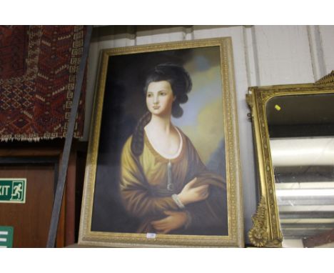 A modern oil on canvas portrait study of a lady