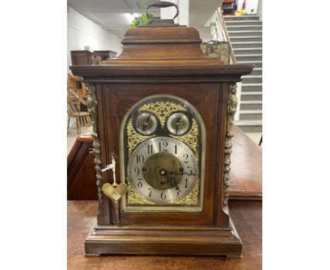 Large late 19th century bracket clock (not currently running) Ht 58cm W 39cm D 25cm