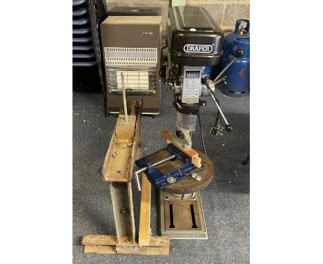 Draper D16/16 16 speed bench top pillar drill with frame stand