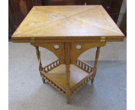 Late Victorian oak handkerchief table&nbsp;