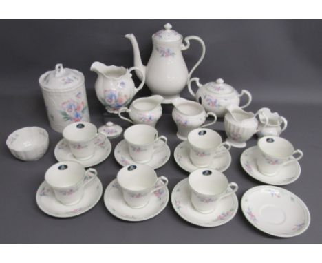 Aynsley 'Little Sweetheart' tea set includes teapot, cream jugs, milk jugs, cups, saucers etc