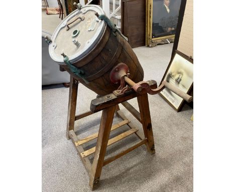 Large barrel butter churn