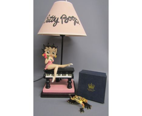 Betty Boop table lamp and Old Tupton ware frog