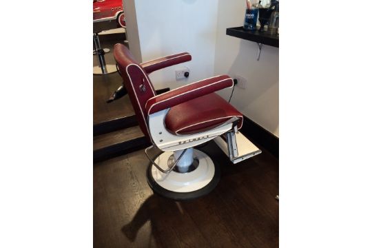 Takara Belmont Apollo 2 Hair Salon Chair Finished In Red White