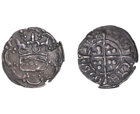 Edward IV (First reign, 1461-1470), First Crown coinage (c.1460-62), Dublin, eight-arc tressure with three pellets on each cu