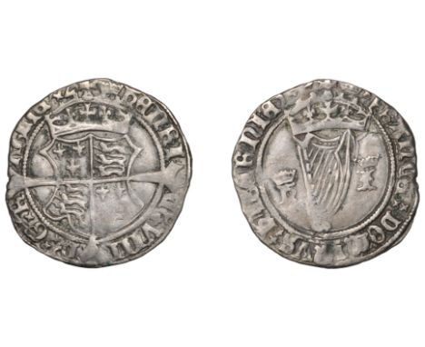 Henry VIII (1509-1547), First Harp issue (1534-40), Groat, mm. crown, h i (Jane Seymour), 2.59g/12h (S 6473; DF 202). Nearly 