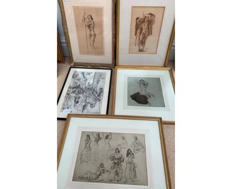 Sir William Russell Flint, R.A., P.R.W.S. (British, 1880-1969):Two hand-signed prints depicting female nude figure studies; t