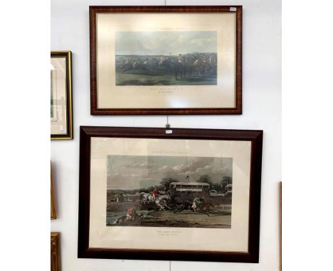 Two horseracing prints, coloured engraved examples, one after Herring, largest approx. 60 x 90 cm (2)