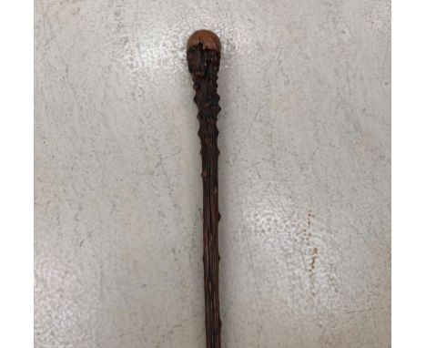 A root wood walking stick