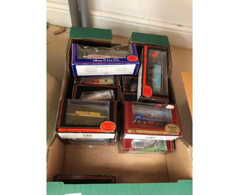 A box of exclusive First Edition buses and lorry