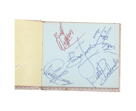 THE ROLLING STONES - An Autograph album containing signatures of Mick Jagger, Bill Wyman, Brian Jones, Keith Richards and Cha