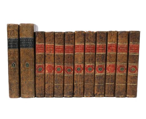 Buffon's Natural History, In 10 volumes. Barr, 1792. With engraved plates. Cont. full tree calf; little rubbed; Plus: Buffon'