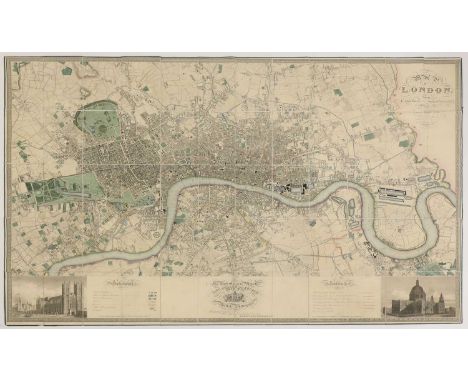 LONDON MAP: GREENWOOD, John &amp; Christopher: Map of London from Actual Survey Made in the Years 1824, 1825 &amp; 1826. Publ