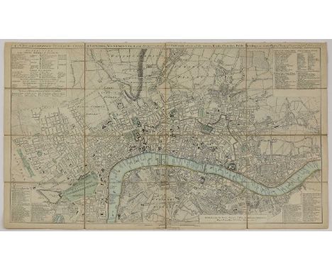 LONDON MAP: Sayer, R &amp; J Bennett (publishers): A NEW and CORRECT PLAN of the CITIES of LONDON, WESTMINSTER, and BOROUGH o