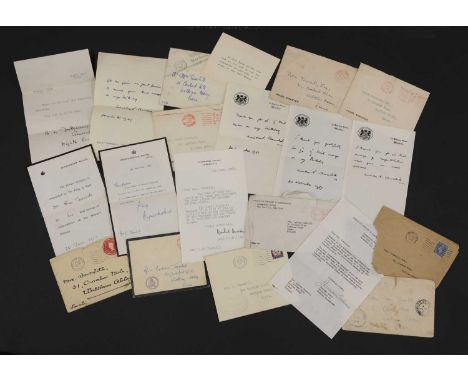A group of eleven letters, including December 1943 signed Montgomery General Eighth Army, General Eisenhower, General Smuts, 
