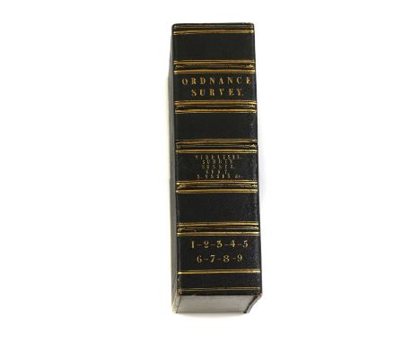 MAPS: COLBY, Col: A set of 9 Ordnance survey maps of South-East England, 1844. Hand coloured, linen backed and folding. House