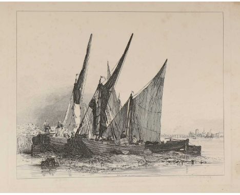 SHIPS &amp; SHIPPING: Cooke E. W; Sixty-Five Plates of Shipping and Craft. 1829, 1st. Edn. Folio, All plates present (2 vigne