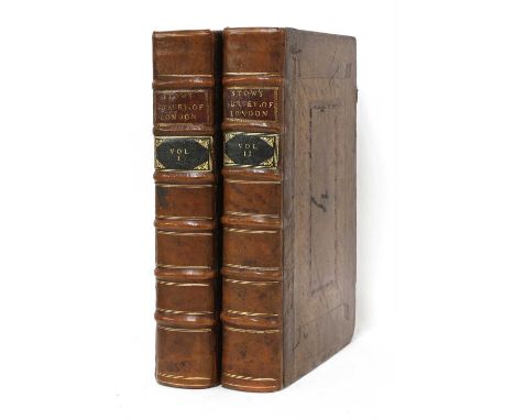 LONDON: STOW, John: A Survey of the Cities of London and Westminster, and the Borough of Southwark.. In 2 volumes. A. Churchi