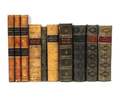 DICKENS, Charles: Seven 1st. edns: The life and adventures of Nicholas Nickleby. Chapman &amp; Hall, 1839; Bleak house. Bradb