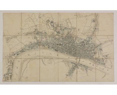 LONDON, Proof Map, signed: NEWTON, William M: "London in the Olden time" A unique Proof copy, signed by Newton. Inscribed: "P