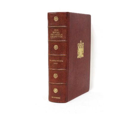 Wilson, Sir John: The Royal Philatelic Collection. 1952, 1st. edn. With 12 colour plates. Full leather binding, Ex-Libra with