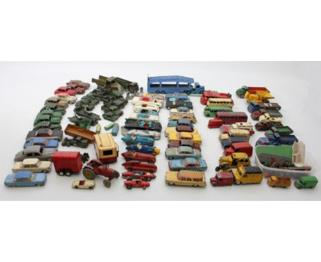 A collection of vintage diecast toys - 1950s-60s, including Dinky, Corgi, Matchbox, Triang Minic etc., all playworn, conditio