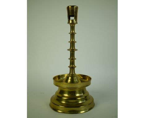 Early 16th Century five Knop Flemish brass candlestick Known as “knop sticks”, due to the discoid decoration on the shafts. 5