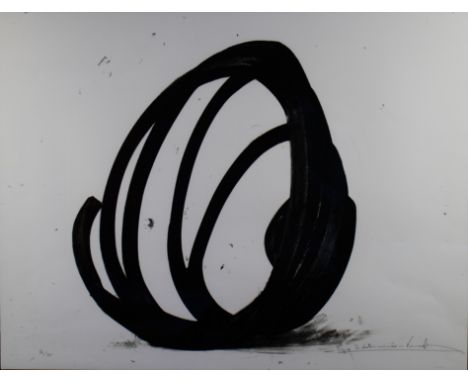Bernar Venet (1941) Lithograph Ligne indéterminée numbered 70/75. Signed in pencil. Lithografie Ligne indéterminée genummerd 