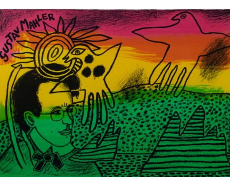 Corneille (1922-2010) Gustave Mahler. Lithograph 16/60. Signed and dated 2002 Gustave Mahler. Lithografie 16/60, gesigneerd e