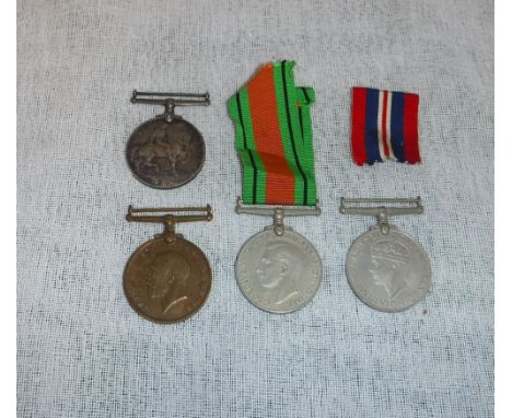 A GEORGE V MERCANTILE MARINE MEDAL, Impressed Hugh R. Rawlinson, a Great War silver war medal, Impressed 4723 Pte. T.H. Stern