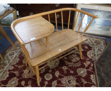 CHIPPY HEATH FURNITURE: A VINTAGE ELM AND BEECH TELEPHONE TABLE