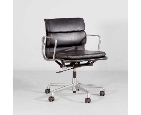 Charles Eames (American, 1907-1978) and Ray Eames (American, 1912-1988), an 'EA 208' swivel office chair,58.5cm wide54cm deep