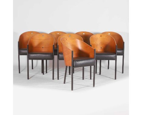 Philippe Starck (French, b.1949) for Driade Aleph, a set of eight 'Driade Costes' chairs, originally designed in 1984, maple 