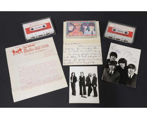 The Beatles, a fully signed photograph from their April 1969 photoshoot by Bruce McBroom, together with a handwritten letter 