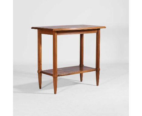 Émile Gallé (French, 1846-1904), an Art Nouveau walnut, rosewood and marquetry side table, c.1900, the shaped rectangular top