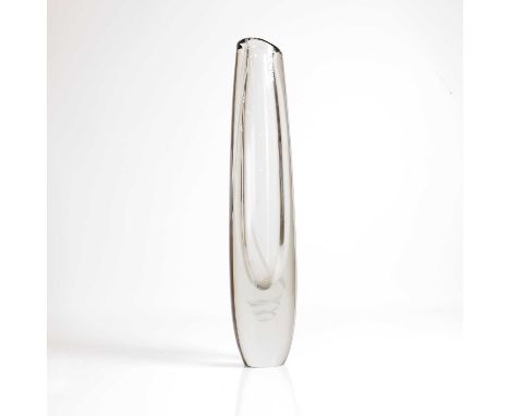 Gunnel Nyman (Finnish, 1909-1948) for Nuutajärvi Notsjö, a 'Serpentiini' glass vase, dated 1957, originally designed in 1947,
