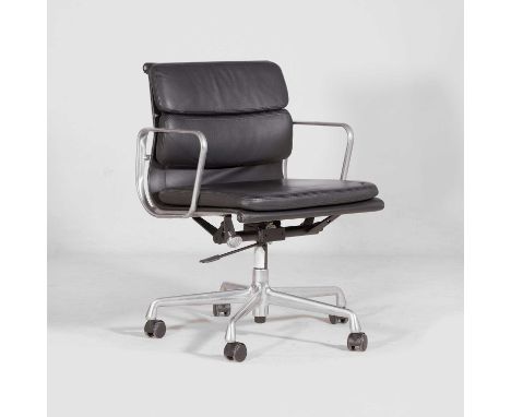 Charles Eames (American, 1907-1978) and Ray Eames (American, 1912-1988), an 'EA 208' swivel office chair,58.5cm wide54cm deep