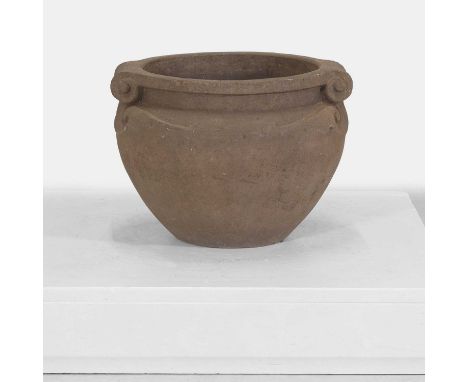Compton Pottery, a terracotta garden urn, c.1900, stamped 'NT',41cm diameter29.5cm highCondition ReportStructurally sound. So