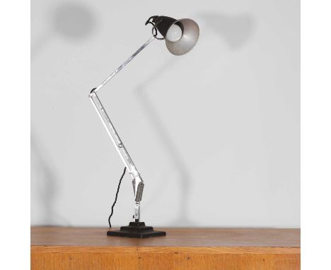 Anglepoise, an Anglepoise 'model 1227' desk lamp, aluminium with a black moulded three-stepped base, stamped 'THE ANGLEPOISE 